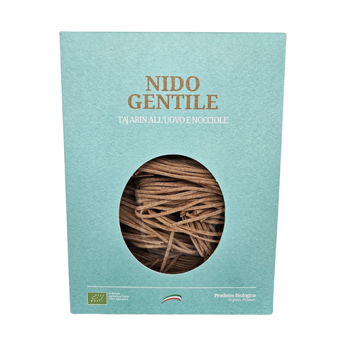 Nido gentile (Tajarin met ei en Hazelnoten)