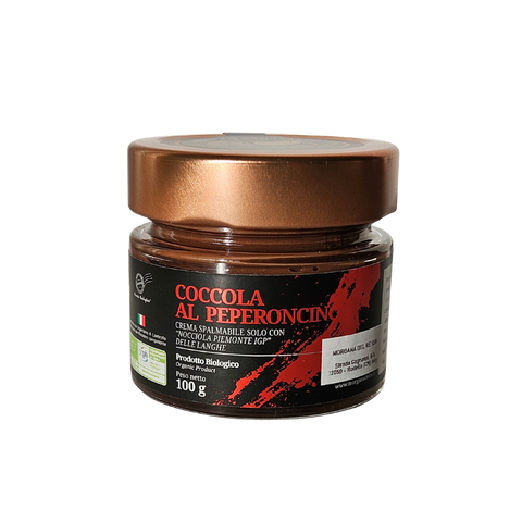 Coccola al Peperoncino 100 g (Choco Pasta 62% Hazelnoten en Chilipeper)
